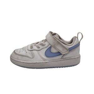 Nike Shoes Kids Size 9C White Purple Court Borough Strap Sneakers DV5458-103